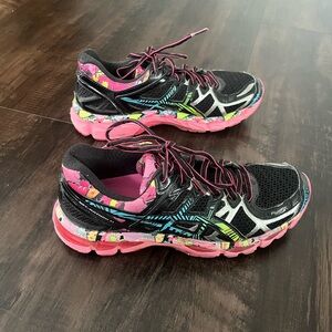 ASICS Gel Kayano 21 Women's Running Shoes Sneakers Black Pink Size 9 T4H7Q